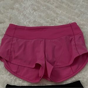 Sonic Pink Lululemon Speed up shorts